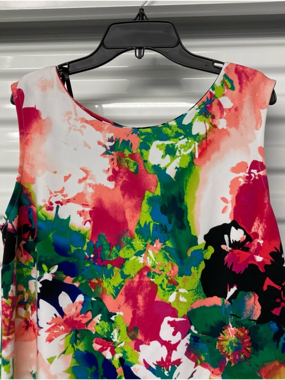 Worthington Floral Sleeveless Shift Dress in Pink, Green, Blue, White - Picture 2 of 7